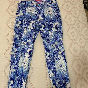 Lilly Pulitzer Blue Floral Pants